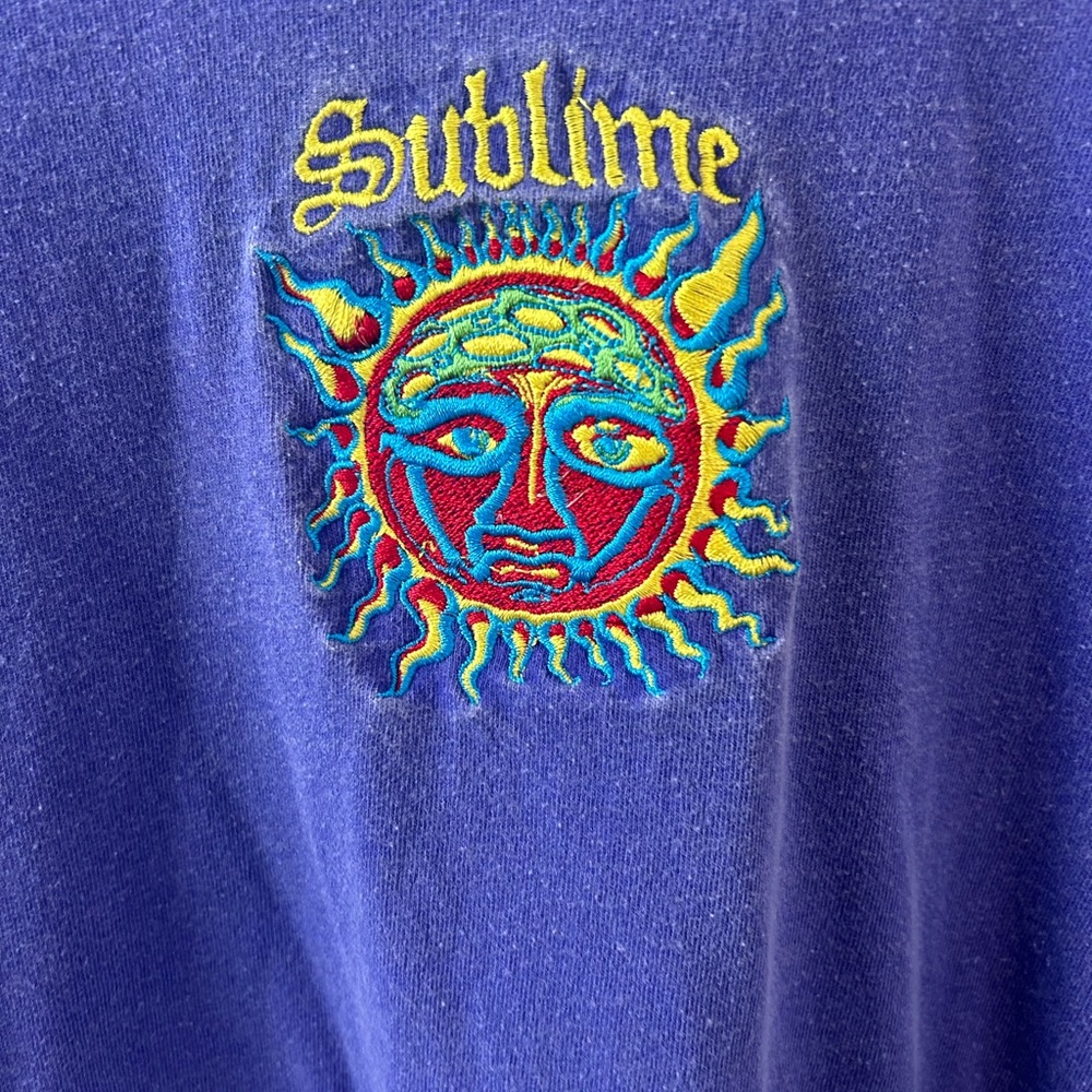 Sublime Purple Long Sleeve Tee with Embroidered Sun Logo
